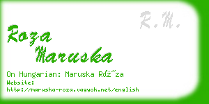 roza maruska business card